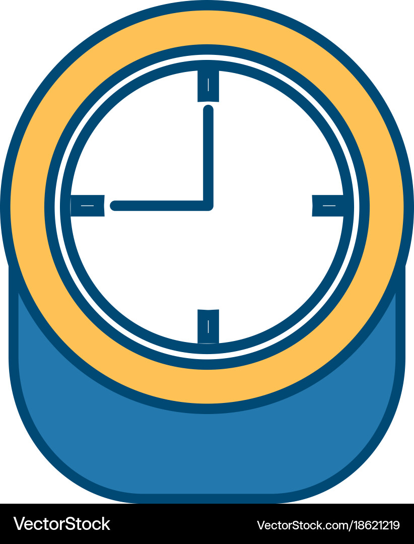 Analog clock time Vector Image