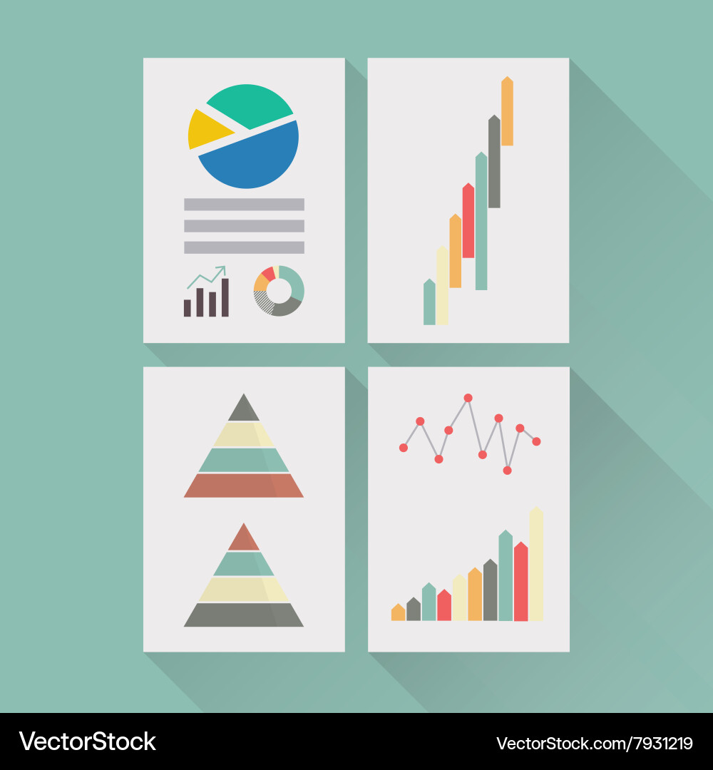 Data Charts and Graphs Vector Image