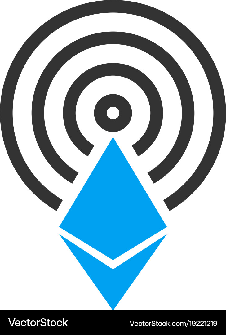 Ethereum crystal airdrop flat icon – Royalty-Free Vector | VectorStock
