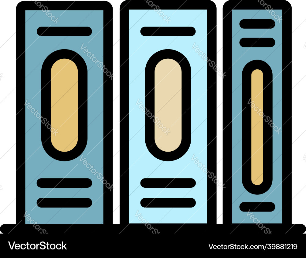 File folder icon color outline File folder icon color outline Vector Image