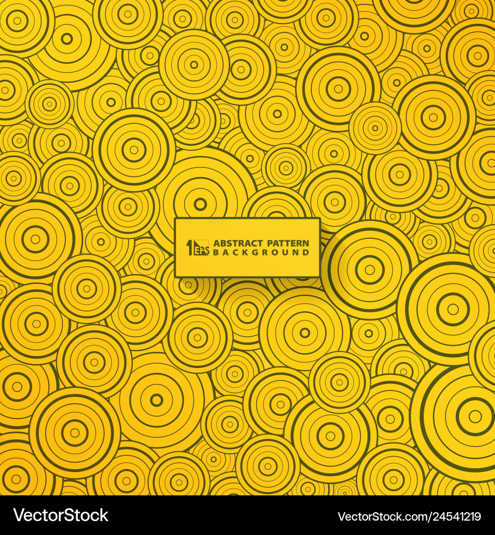 Gold Circle Pattern Background Vector Image