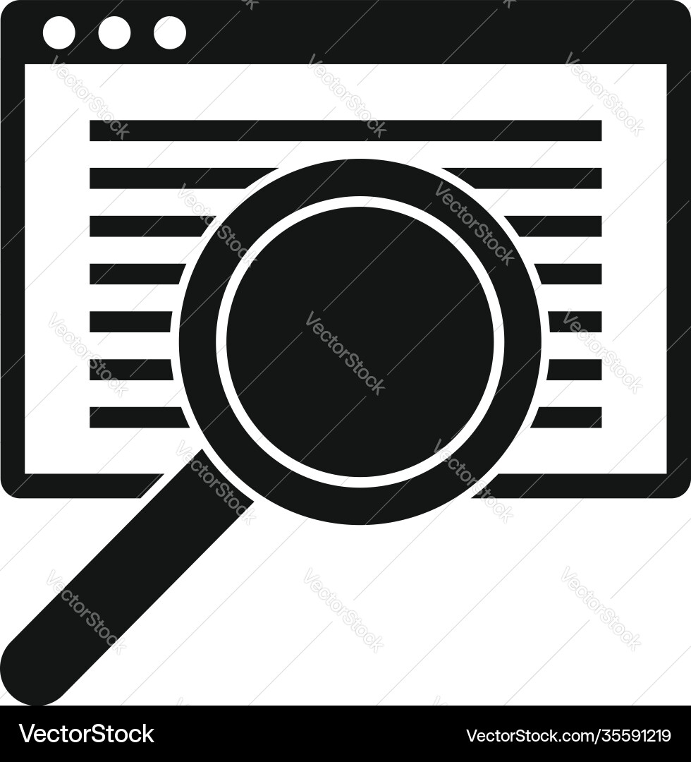Magnifier links web page icon simple style Magnifier links web page icon simple style vector image