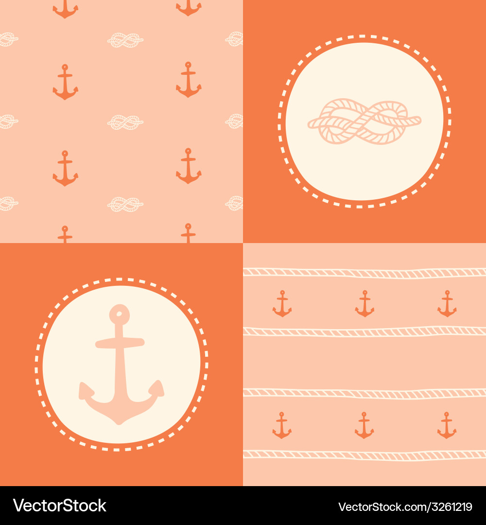 Retro Anchor Pattern vector image