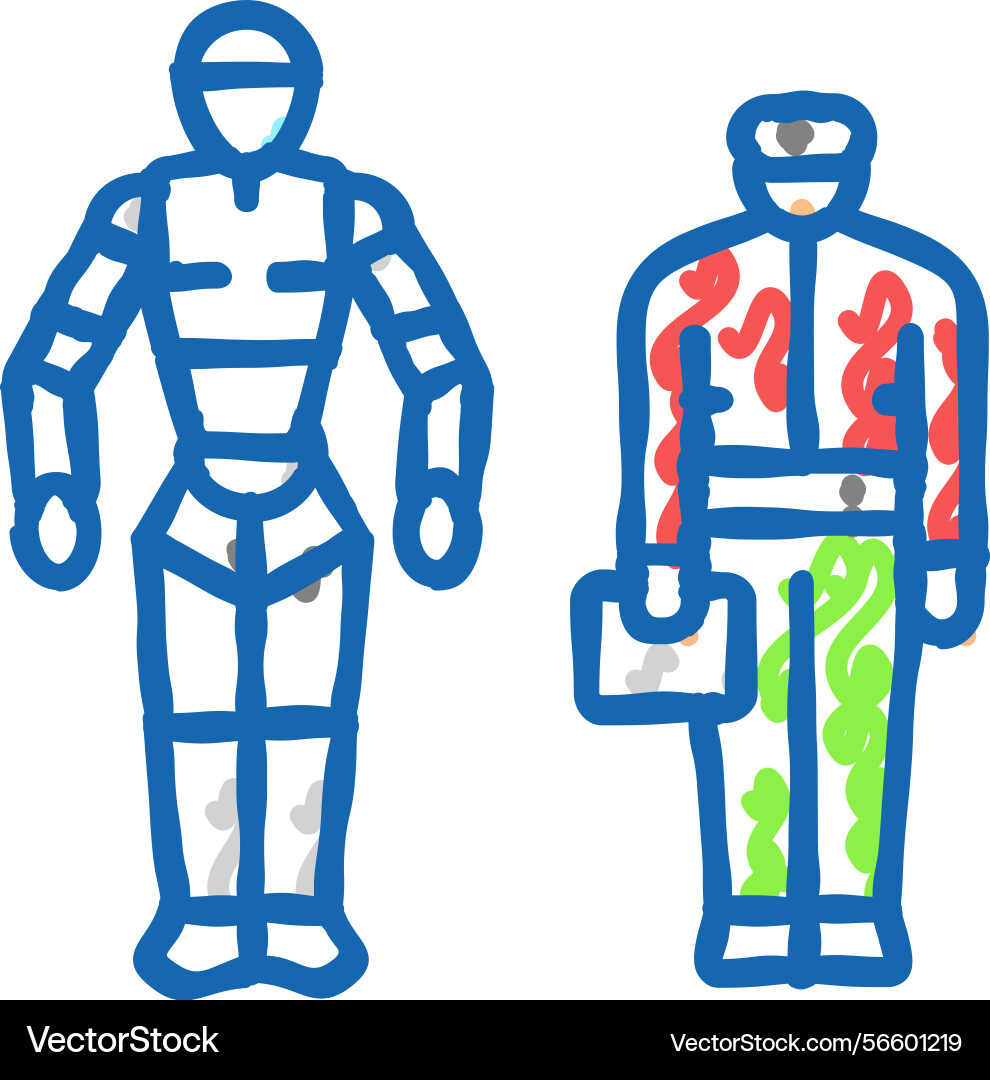 Robotics tech enthusiast icon doodle Robotics tech enthusiast icon doodle vector image