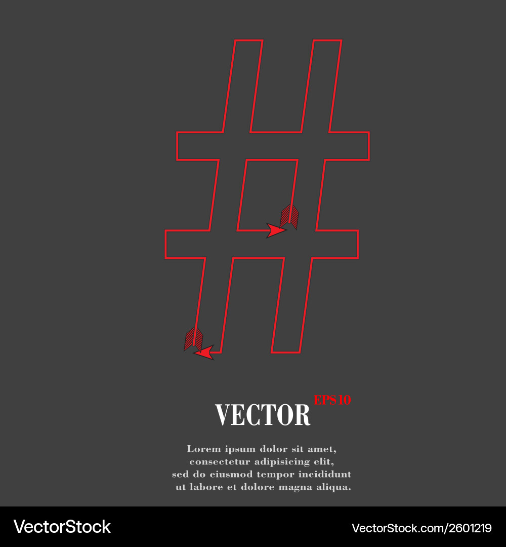 Sharp flat modern web button and space for your Vector Image