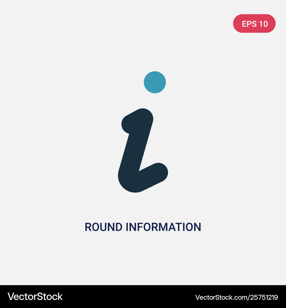 Two color round information button icon from user Two color round information button icon from user vector image