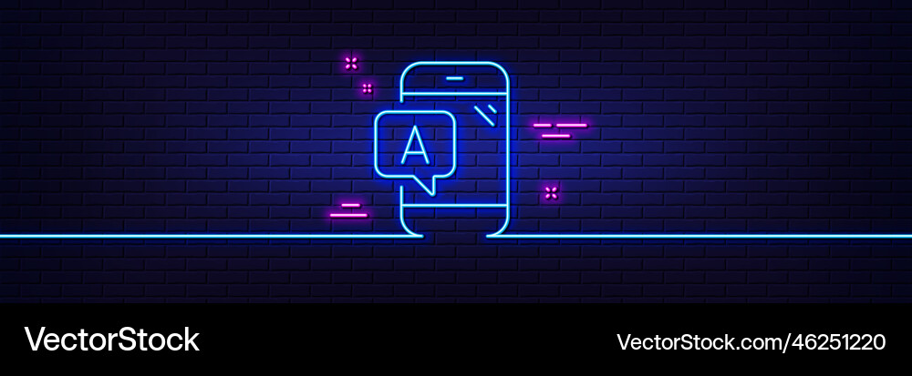 Ab Prüfung Linie Icon ui Telefon Test Schild Neon Ab Prüfung Linie Icon ui Telefon Test Schild Neon vektorbild