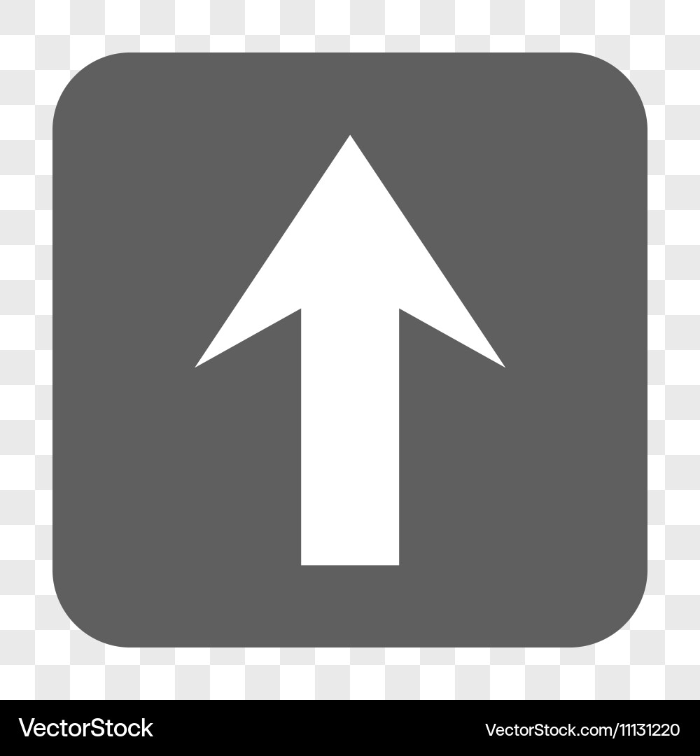 Arrow up rounded square button vector image