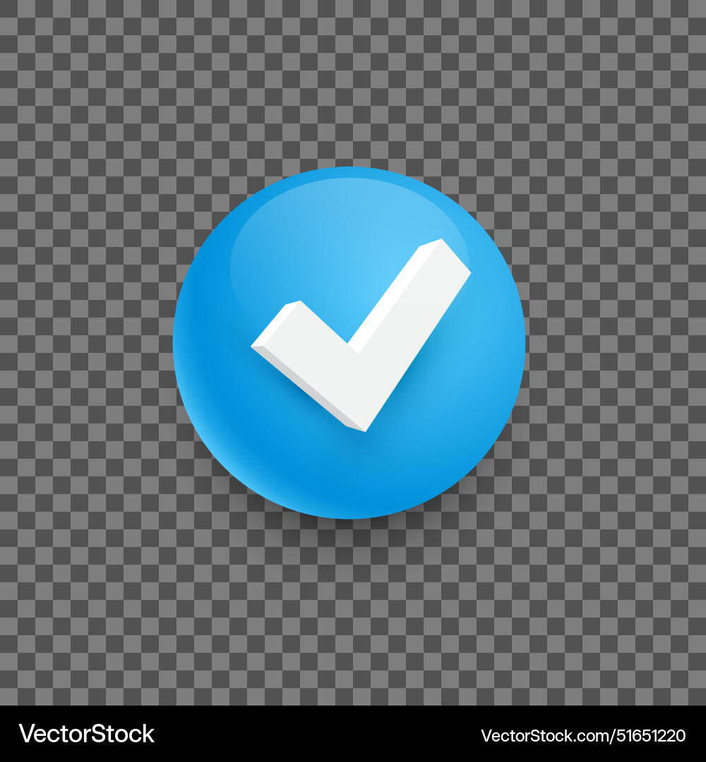 Blue check marks on a transparent background Blue check marks on a transparent background vector image