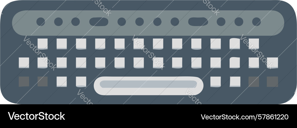 Computer keyboard with minimalist design vector image