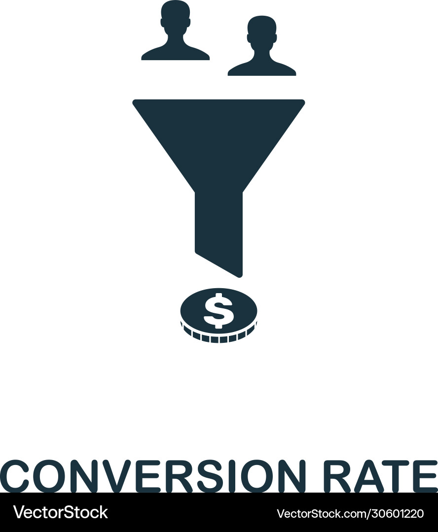 Conversion rate icon simple element from Vector Image