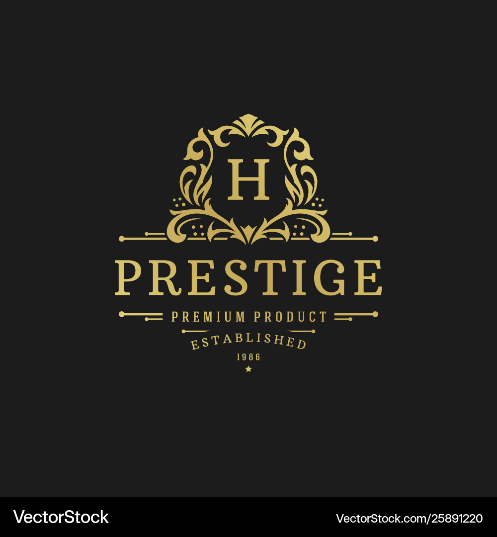 Elegant Victorian Logo Template vector image