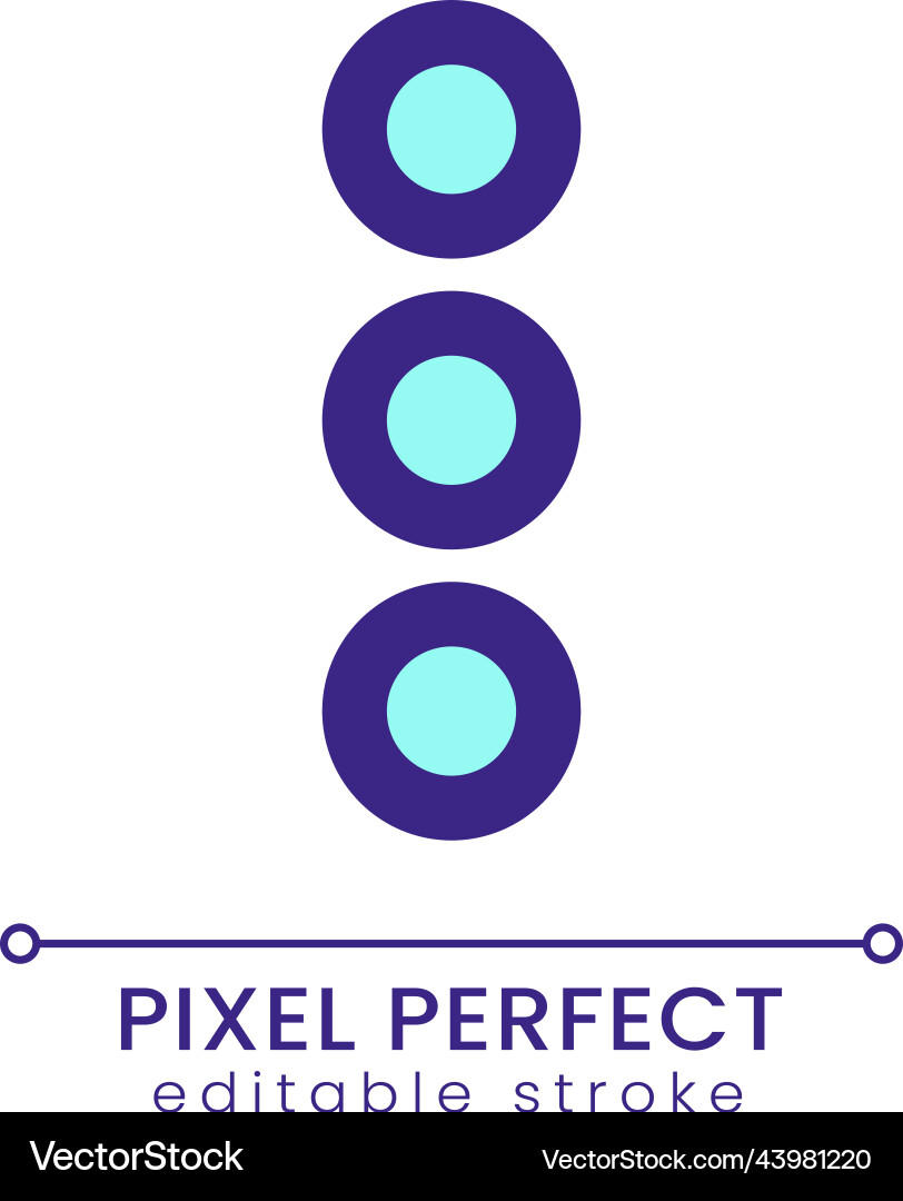 Ellipsis menu pixel perfect rgb color ui icon Ellipsis menu pixel perfect rgb color ui icon vector image