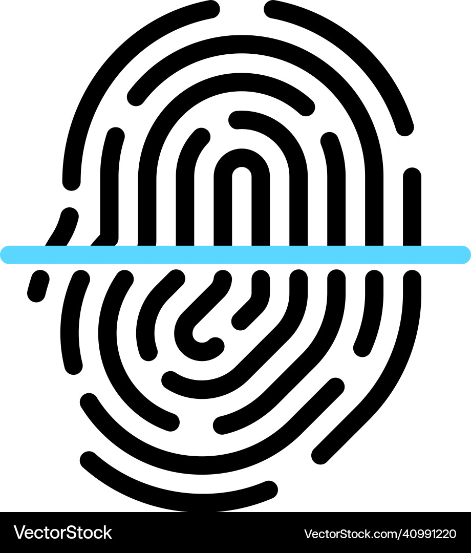 Fingerprint Scan Authentication Icon vector image