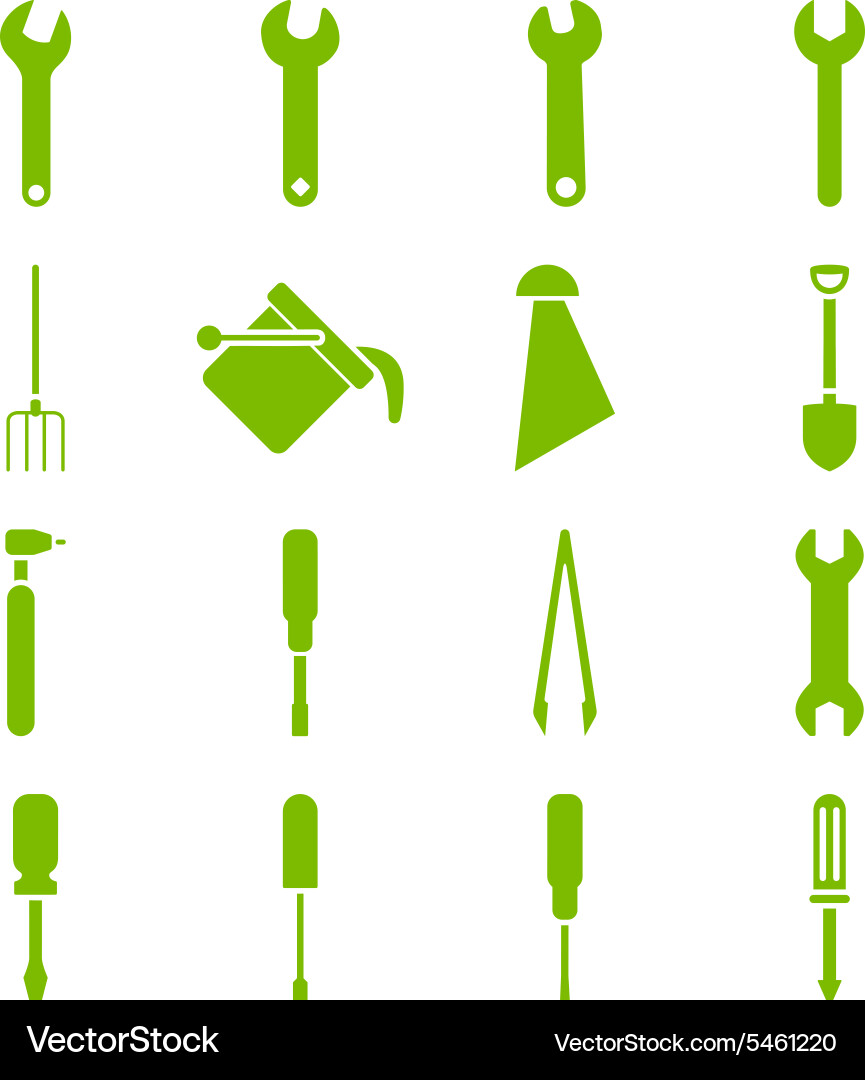 Instruments and tools icon set Vector Image