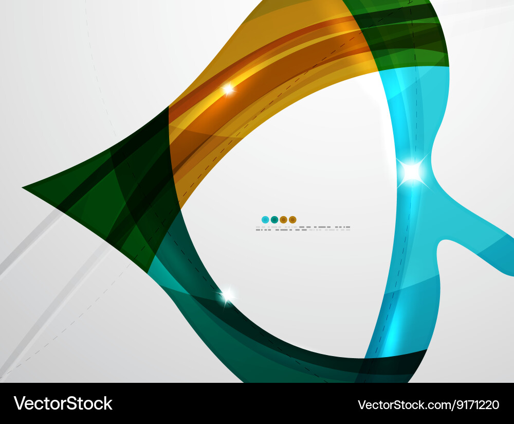 Leaf shape wave abstract background vector image
