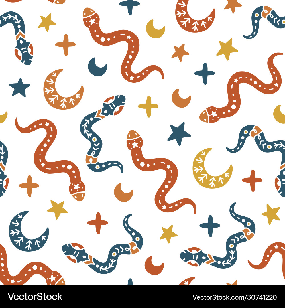 Magical seamless pattern vector image