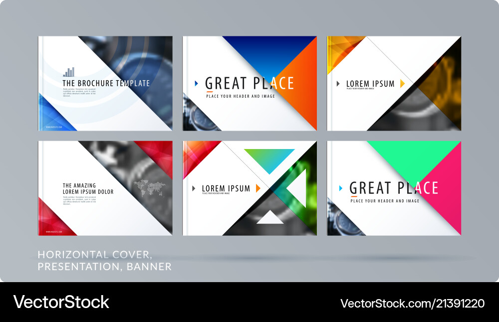 Modern Triangular Presentation Template vector image