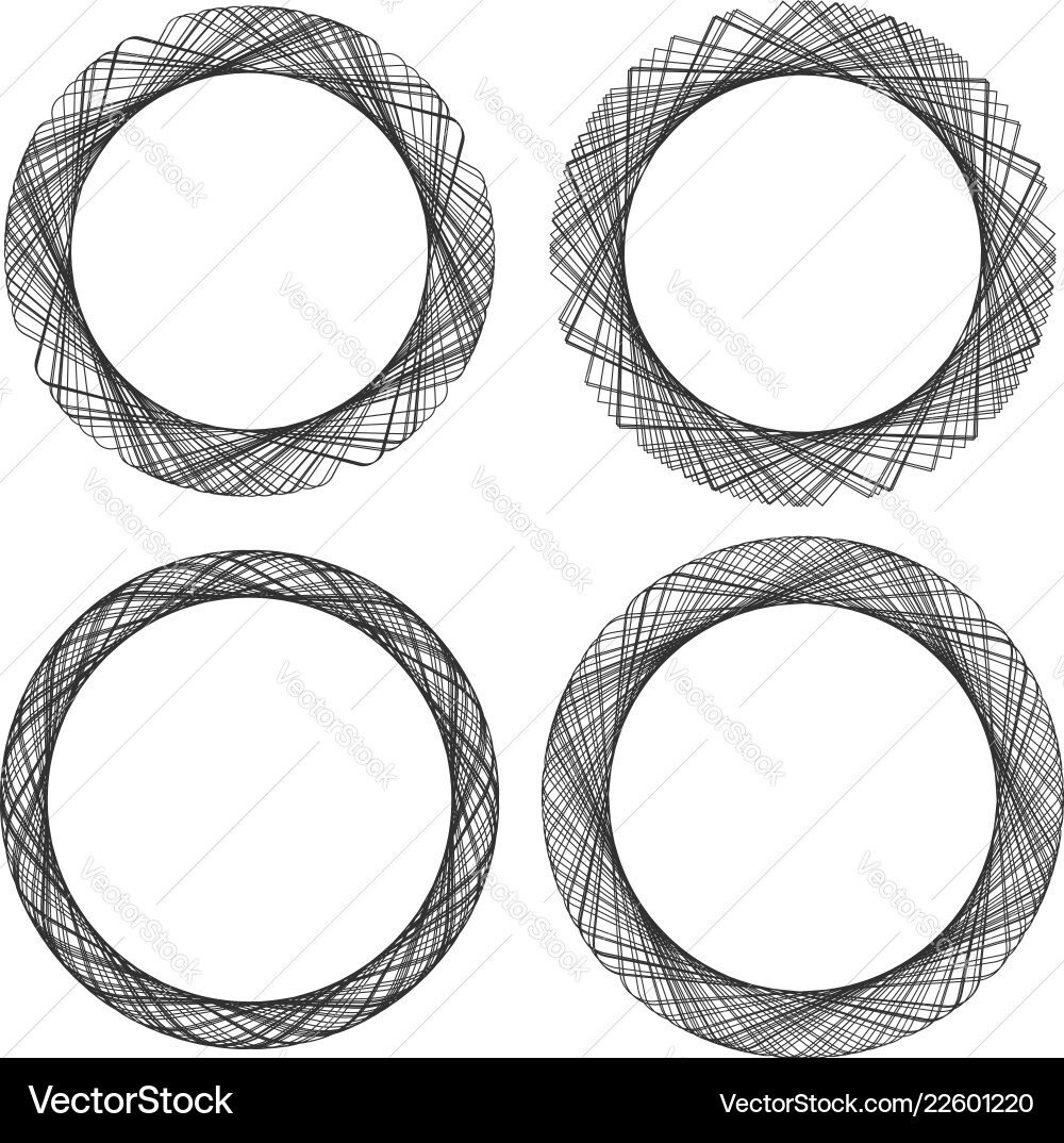 Spirograph pattern like rotating spiral vortex Vector Image