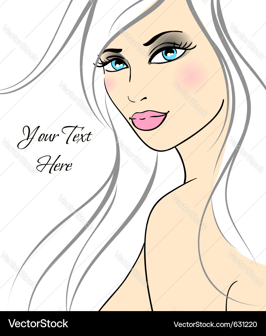 Stylish Woman Portrait vector image