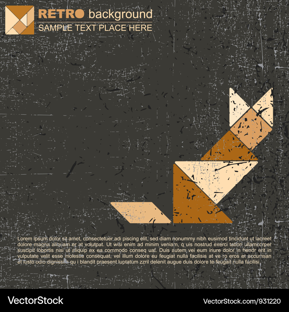 Tangram cat Vector Image