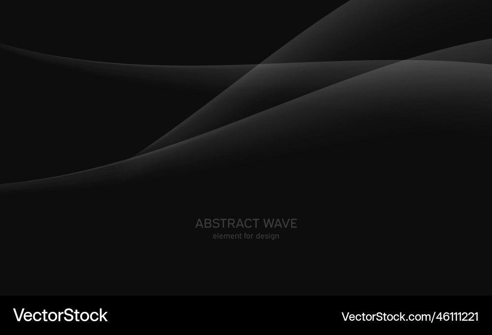 Abstract black background with smooth gray line Abstract black background with smooth gray line Vector Image