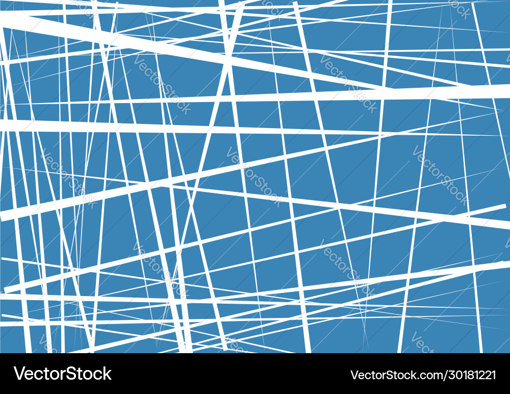 Abstract geometric art with random chaotic lines Vector Image