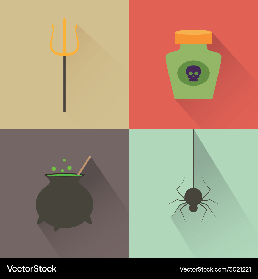 Abstract halloween objects on a special background vector image
