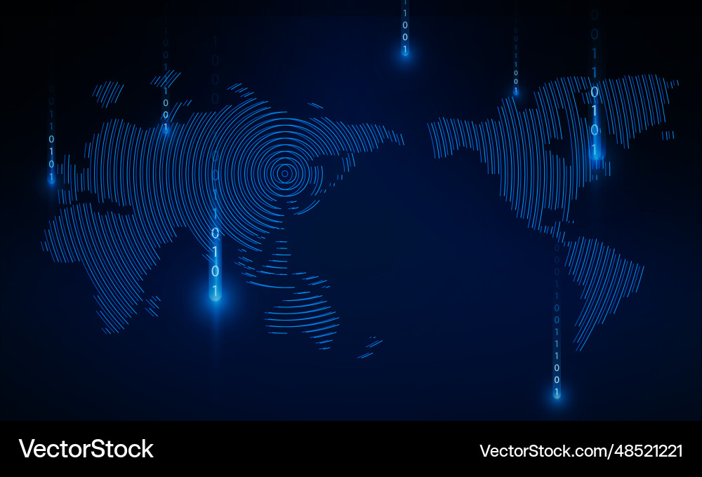Abstrakt einen Strom von binären Codenummern Abstrakt einen Strom von binären Codenummern Vektorbild