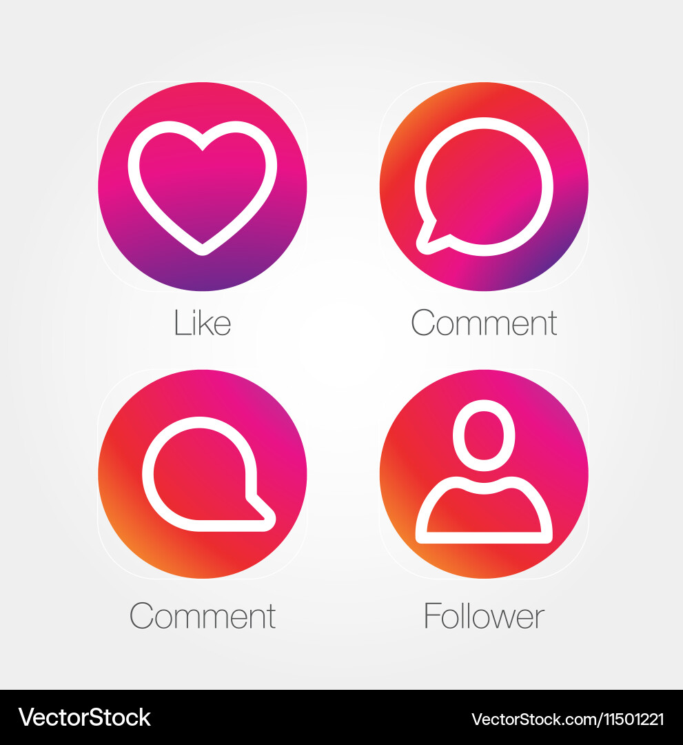 App icon template gradient fresh color set Vector Image