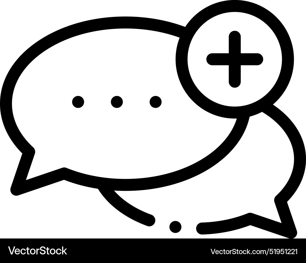 Chat icon thin linear style design isolated Chat icon thin linear style design isolated vector image