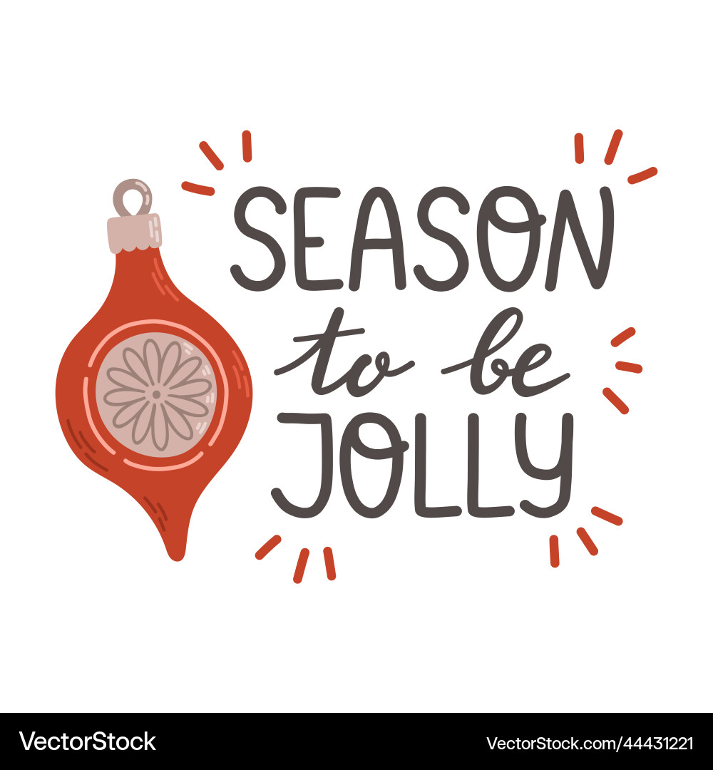 Christmas decorations balls with lettering flat Christmas decorations balls with lettering flat vector image