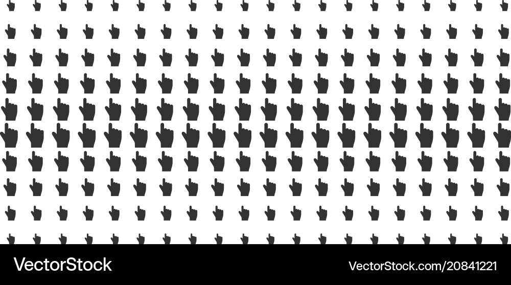 Index finger shape halftone grid vector image