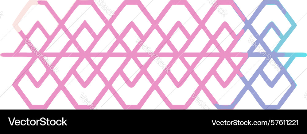 Interlocking geometric pattern abstract design vector image