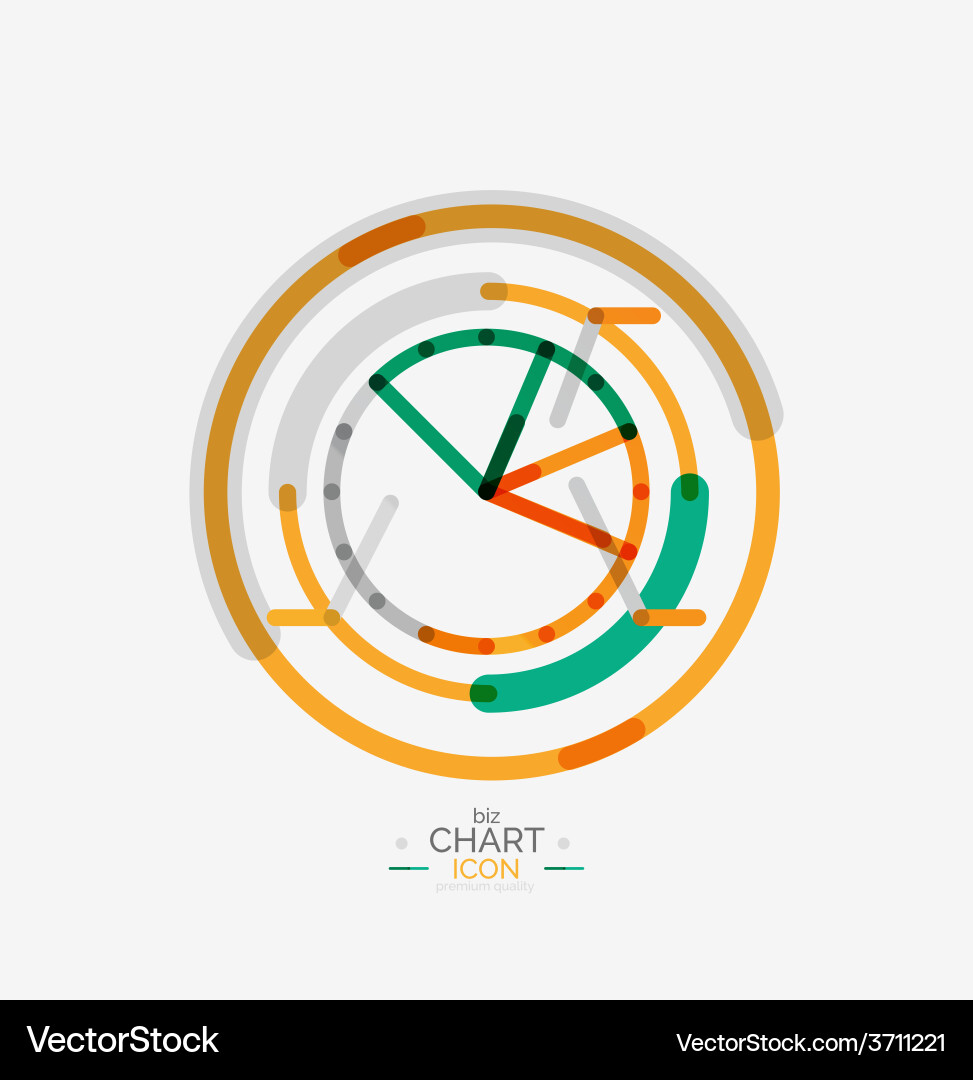 Line graph chart icon vector image