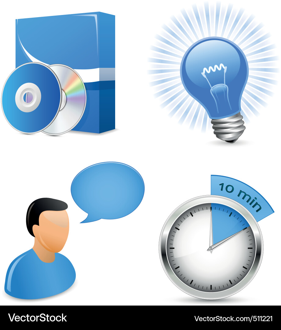 Modern Software Development Icons Vector Image