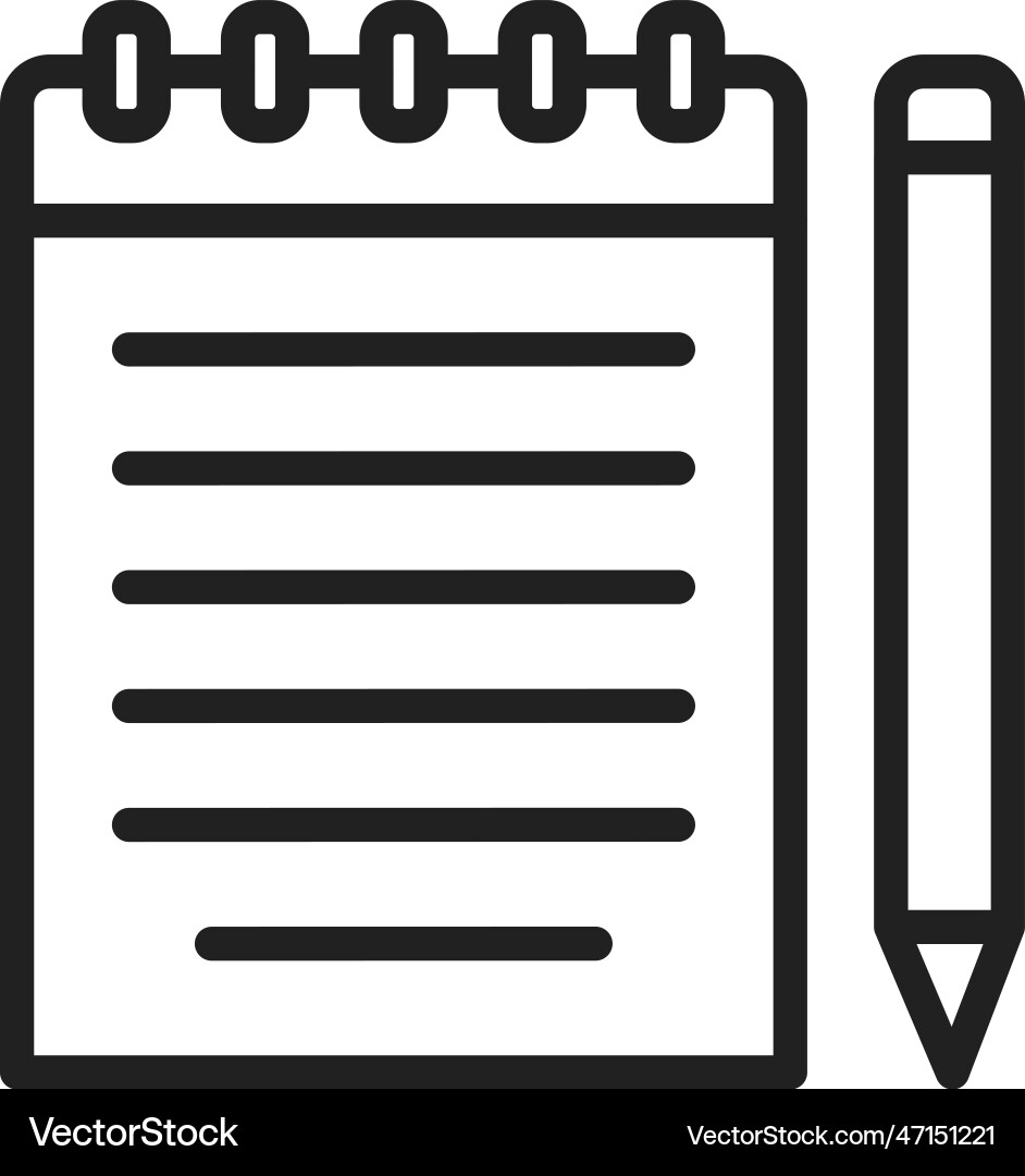 Notepad icon image vector image