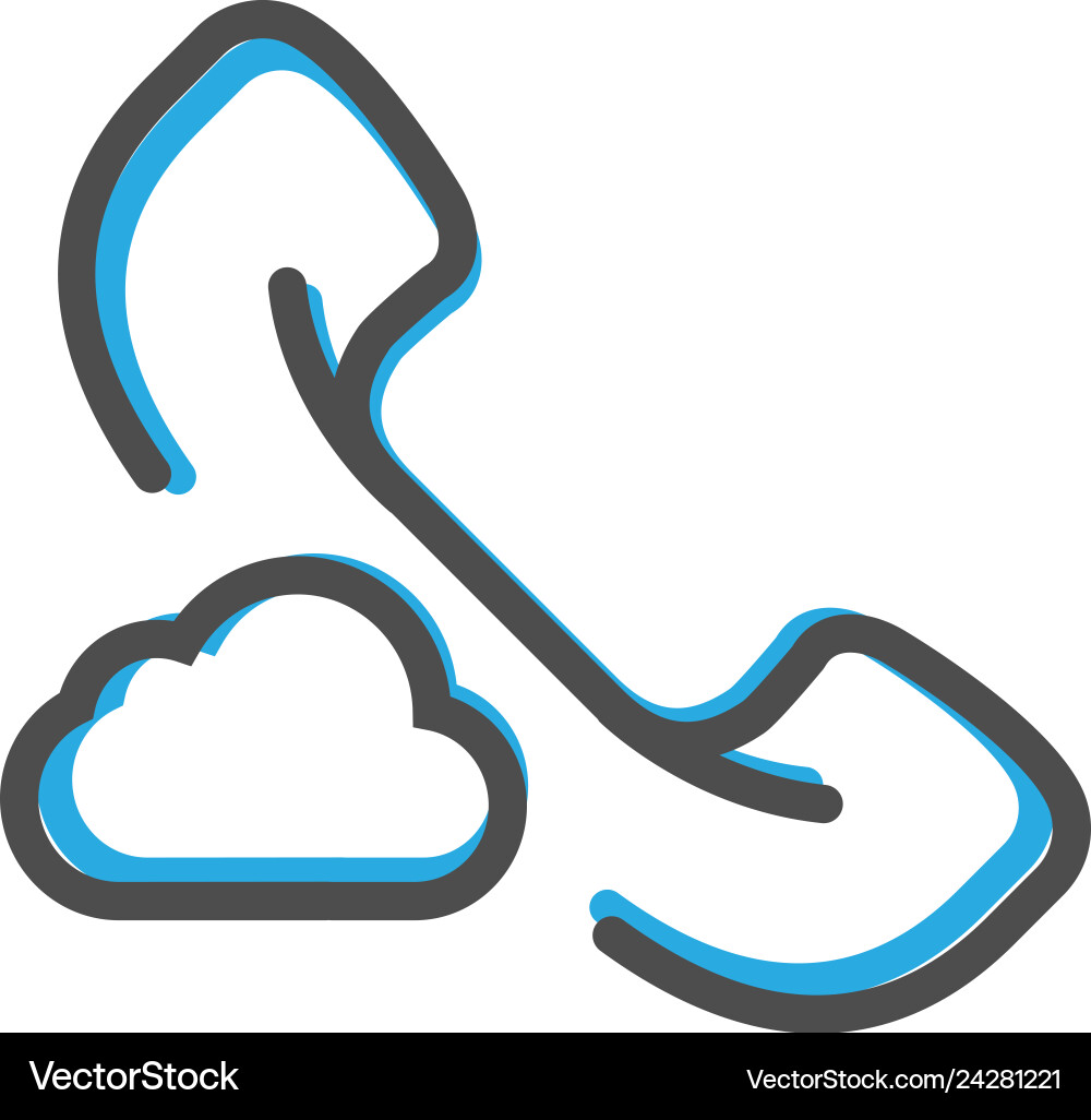 Phone call icon design interaction line vector image