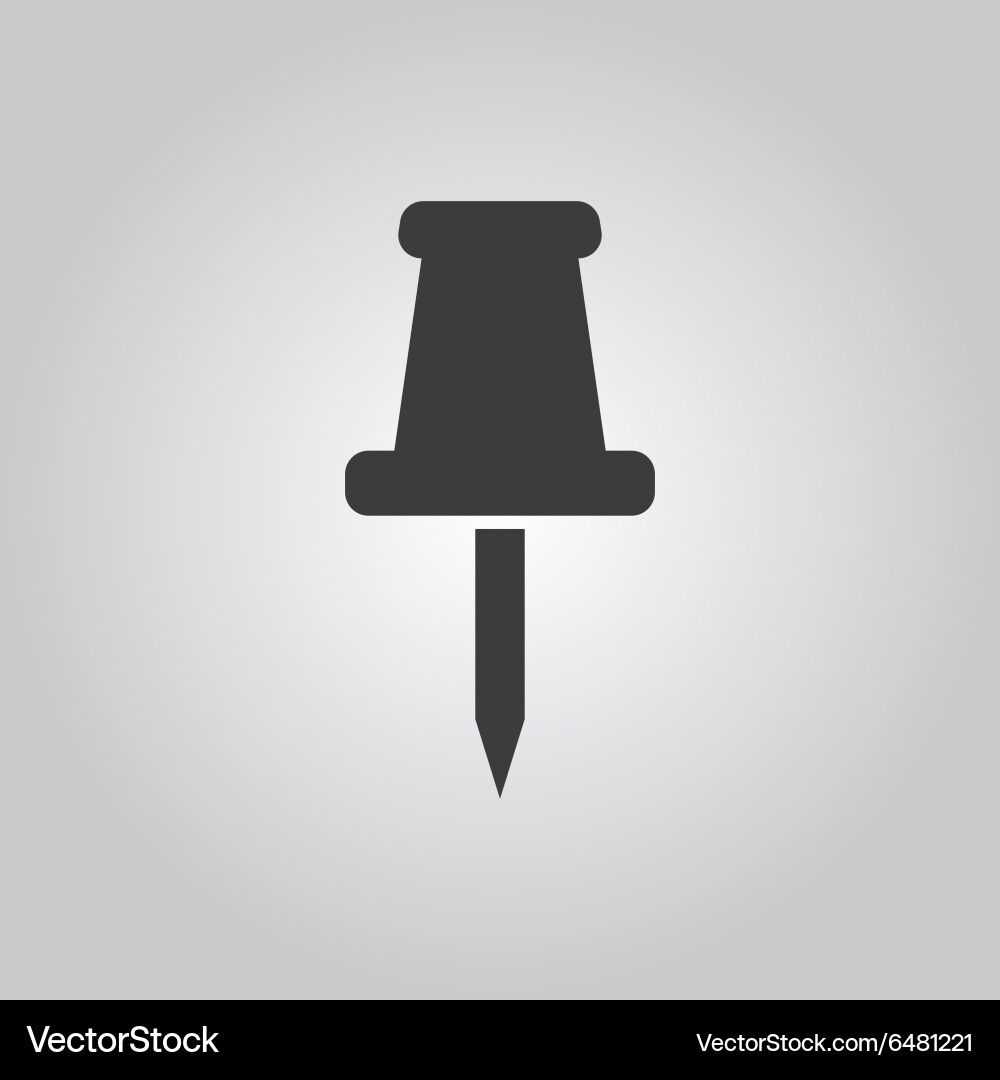 Push pin icon memo and note attachment Vector Image