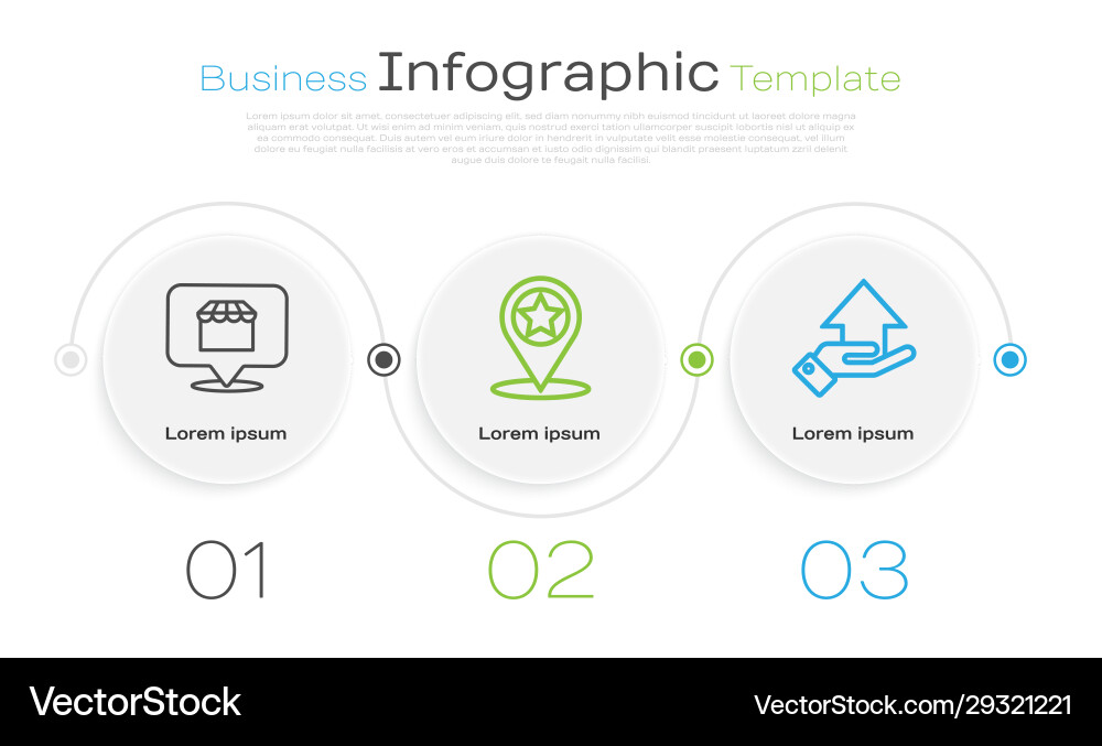 Set line online shopping concept map pointer Set line online shopping concept map pointer vector image