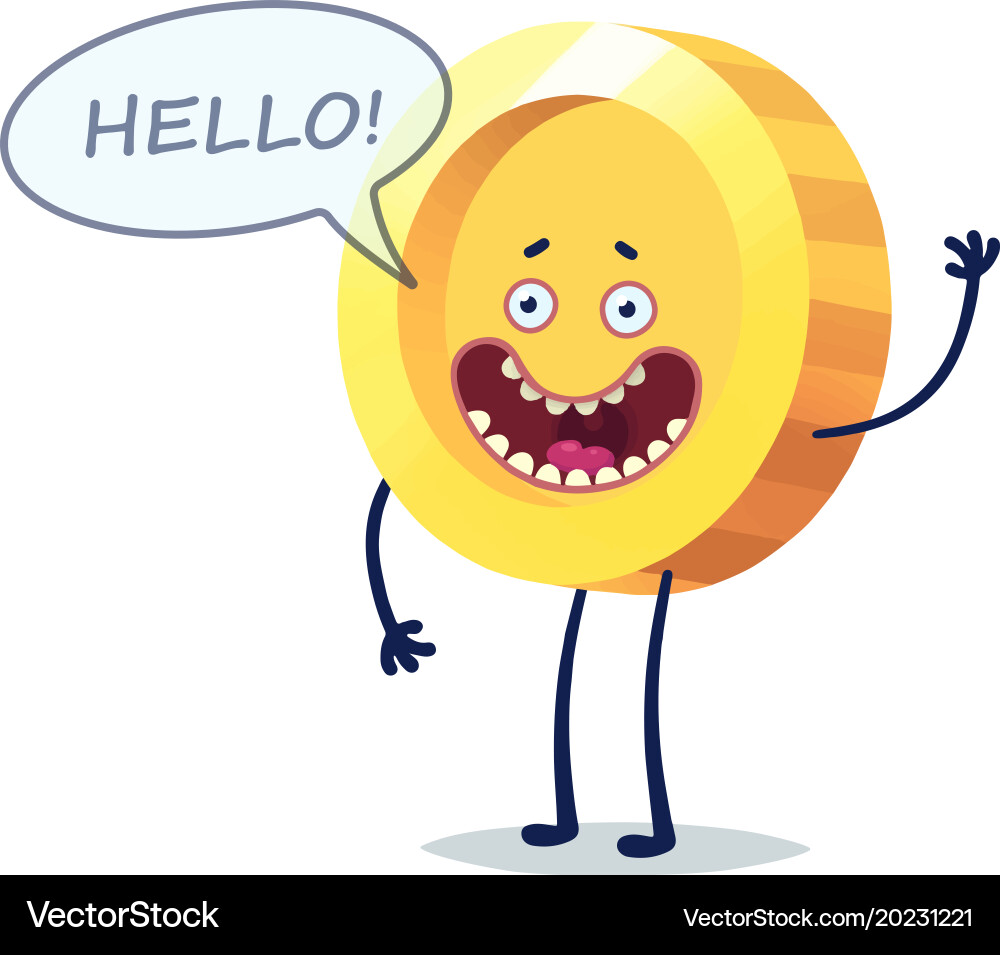 Set of cartoon coins for web game or application Vector Image