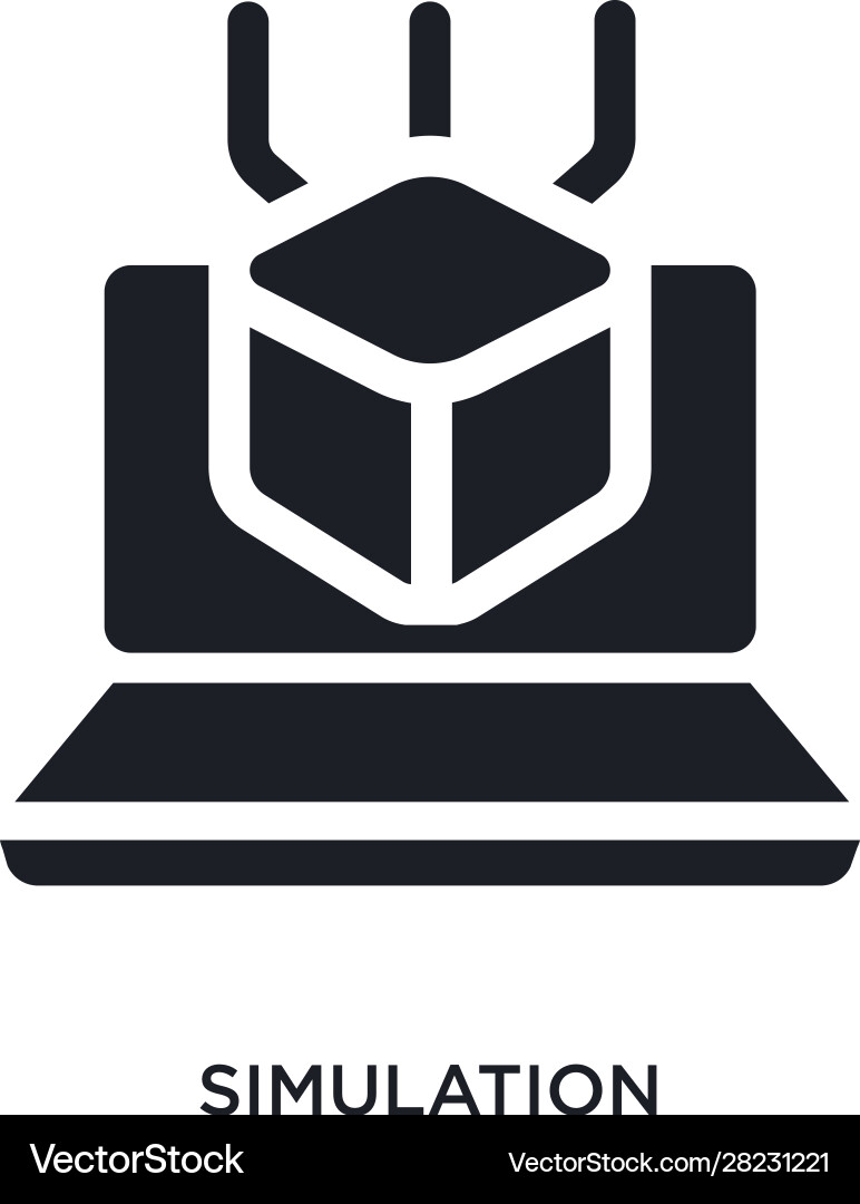 Simulation isolated icon simple element from Simulation isolated icon simple element from vector image