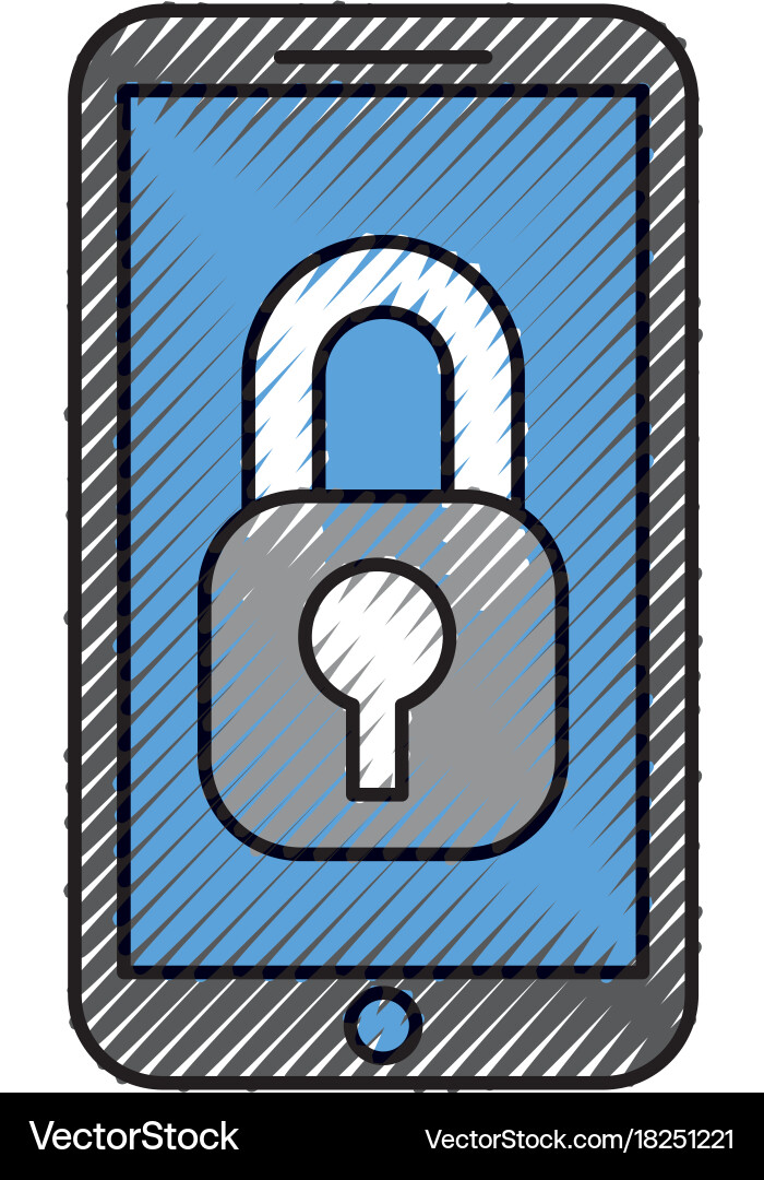 Smartphone security data online digital Royalty Free Vector