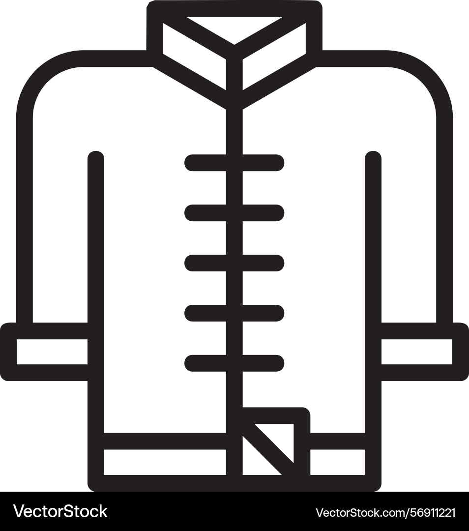 Tang suit linear style icon design vector image