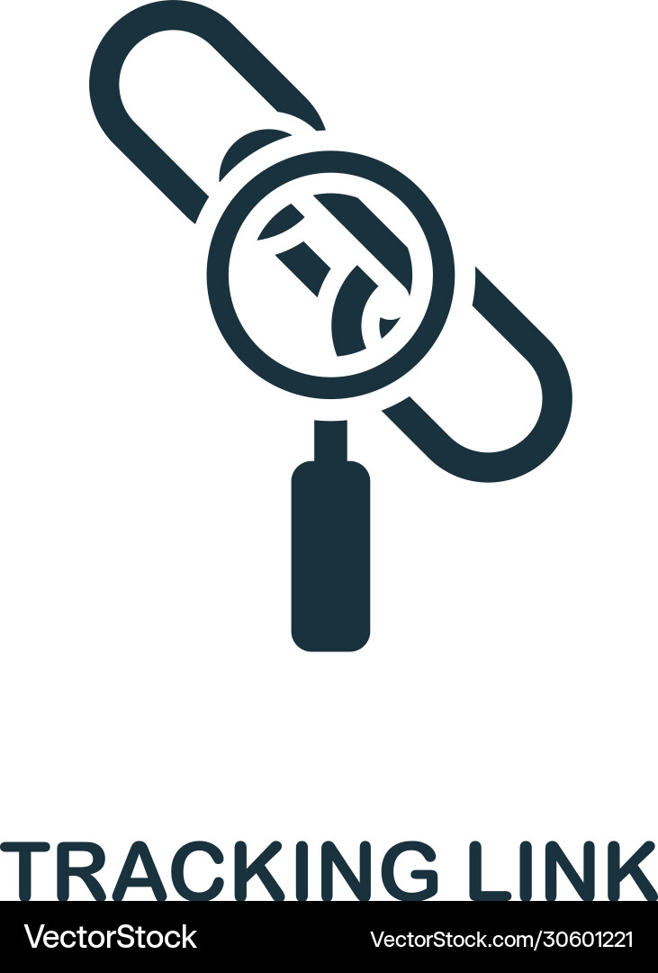 Tracking link icon simple element from affiliate Vector Image