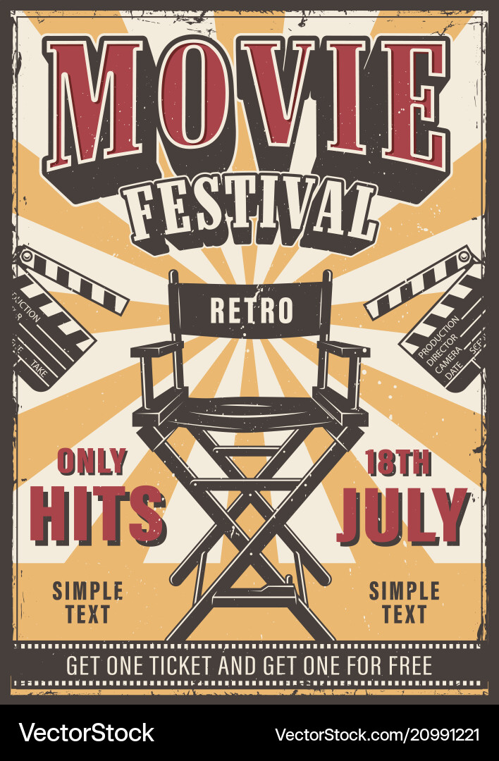 Vintage cinema poster artwork featuring retro film design elements and classic movie styling