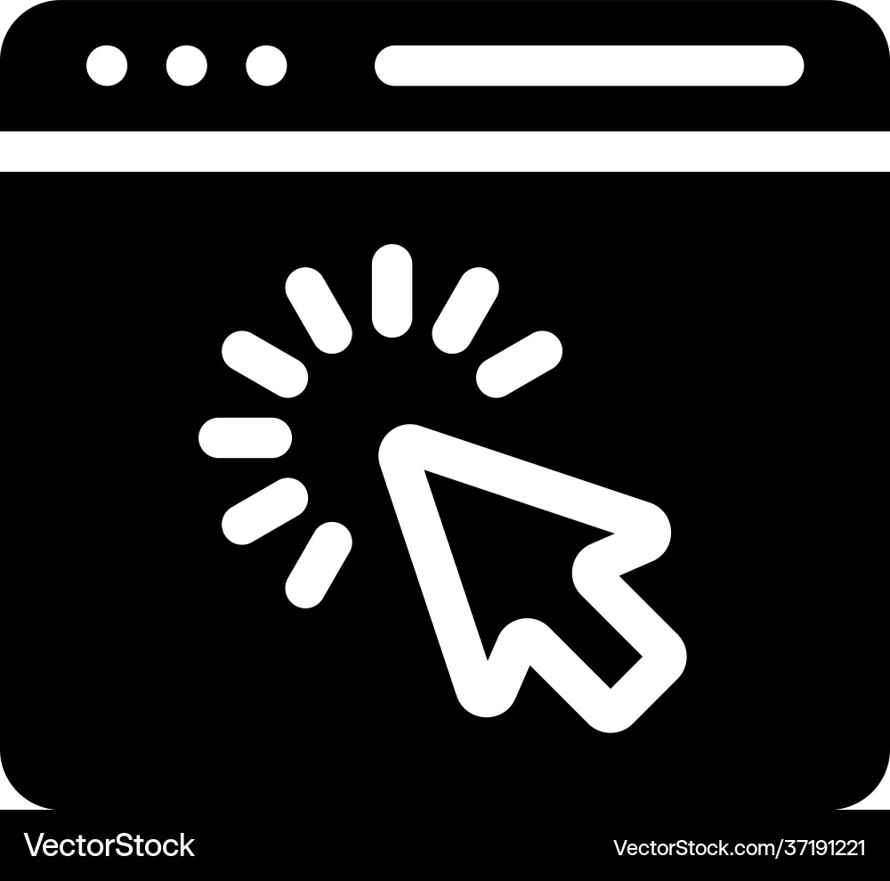 Web click vector image