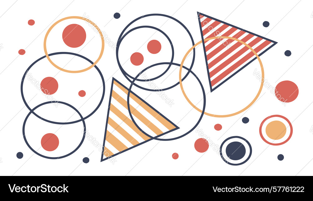 Abstract geometric overlapping circles pattern vector image