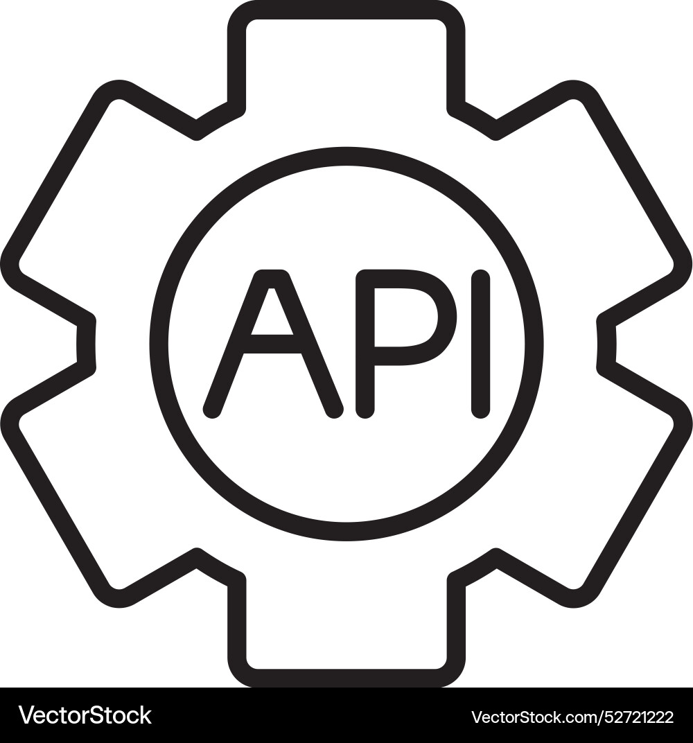 Api line icon design vector image