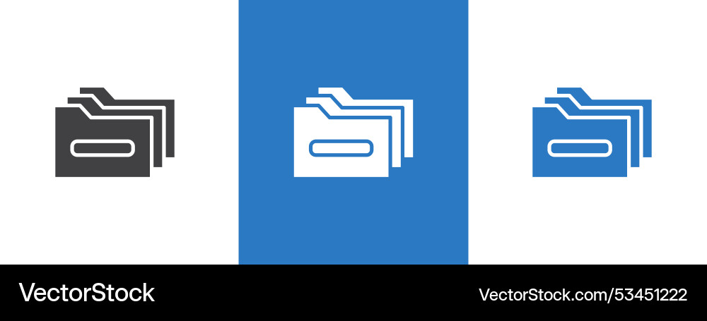 Archive folders icon thin line Vector Image